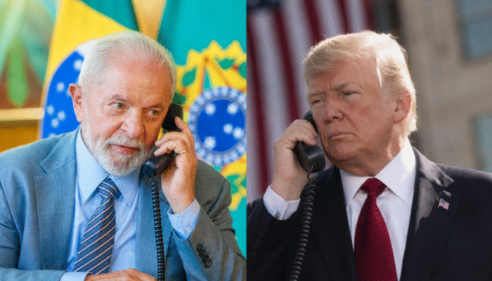 Lula e Trump telefone