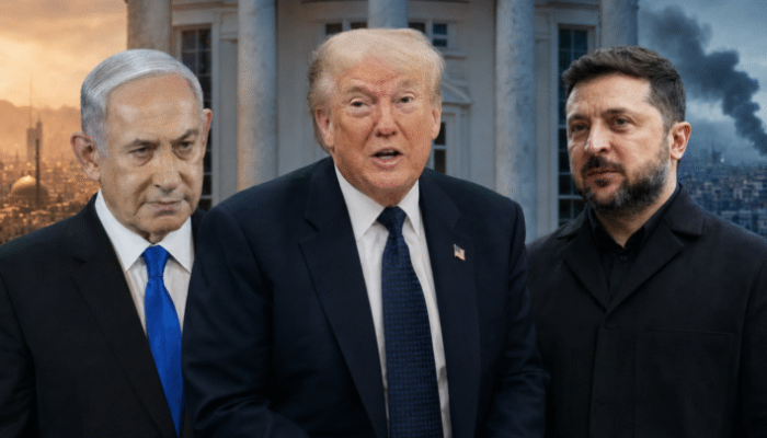 Trump com presidente israel e ucrania
